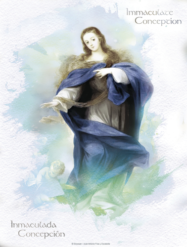 Immaculate Conception Watercolor Bilingual