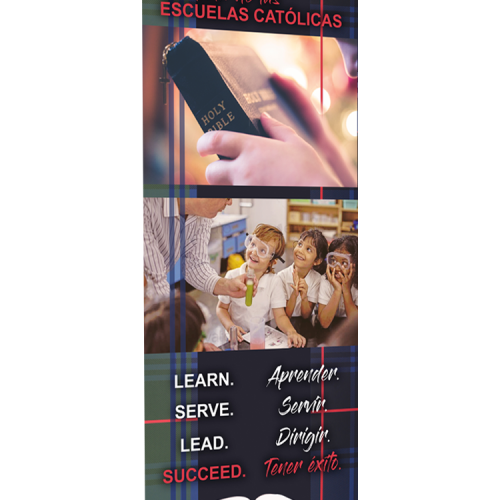 Catholic Schools Week Plaid Banner Diocesan