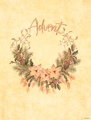 Advent Watercolor Wreath