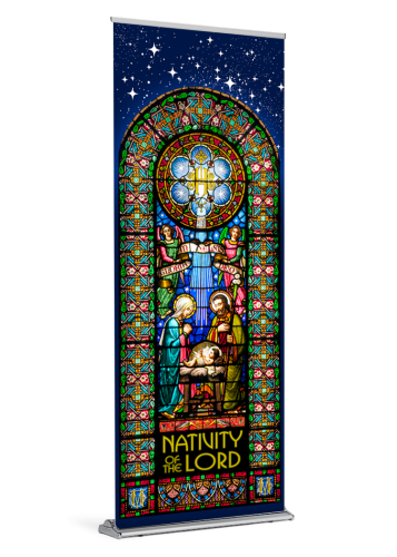 Christmas Stained Glass Banner Diocesan
