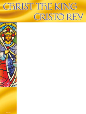 Christ the King Stained Glass - Bilingual Wrapper