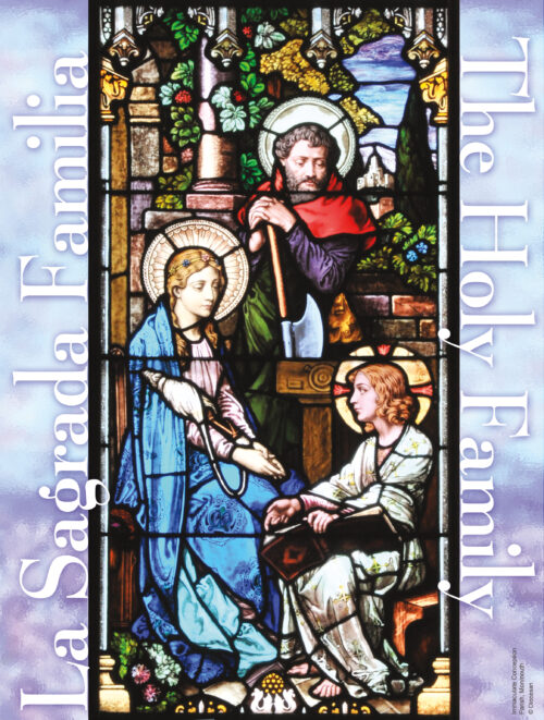 Holy Family Stained Glass Bilingual