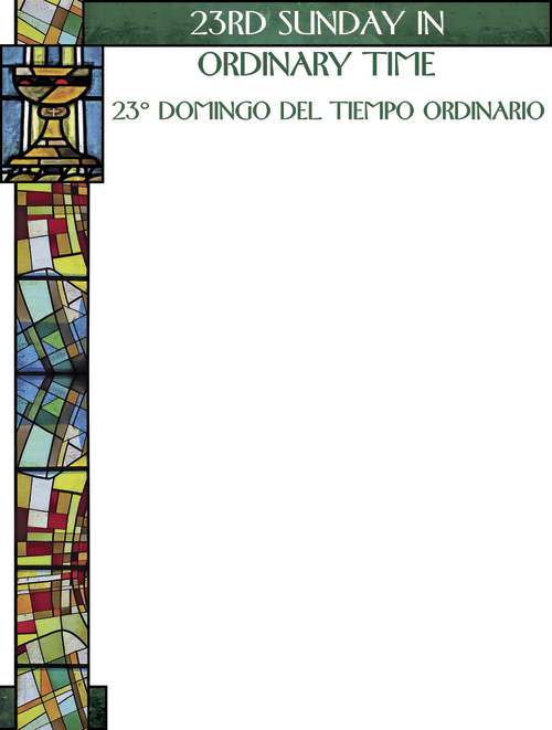 23rd Sunday of Ordinary Time - Stained Glass - Bilingual Wrapper