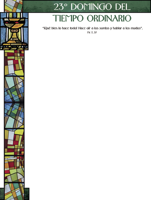 23rd Sunday of Ordinary Time - Stained Glass - Spanish Wrapper