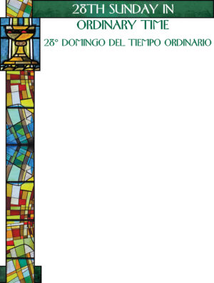 28th Sunday of Ordinary Time - Stained Glass - Bilingual Wrapper
