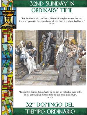 32nd Sunday of Ordinary Time - Stained Glass - Bilingual