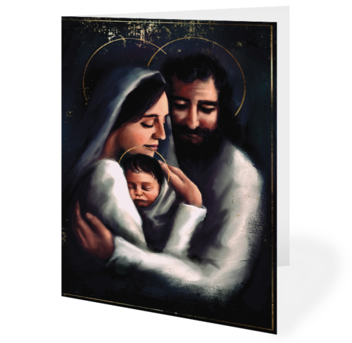 Holy Family Portrait Christmas Card Front