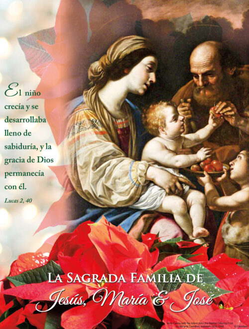 Holy Family - Poinsettia - Spanish