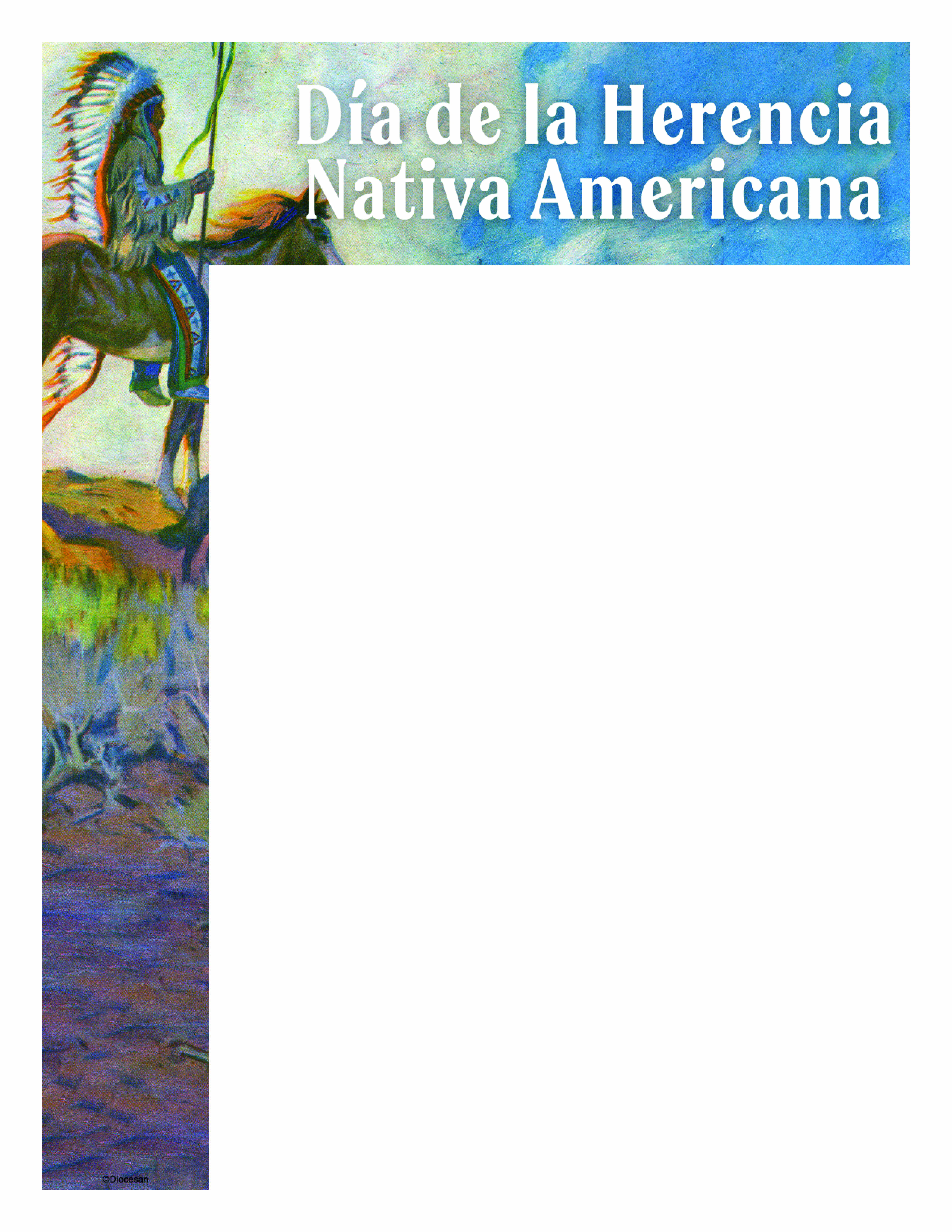 Native American Heritage Day - Horseback - Wrapper - Spanish