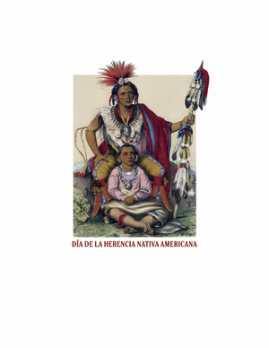Native American Heritage Day - Centered - Rectangle - Parent and Child - Spanish