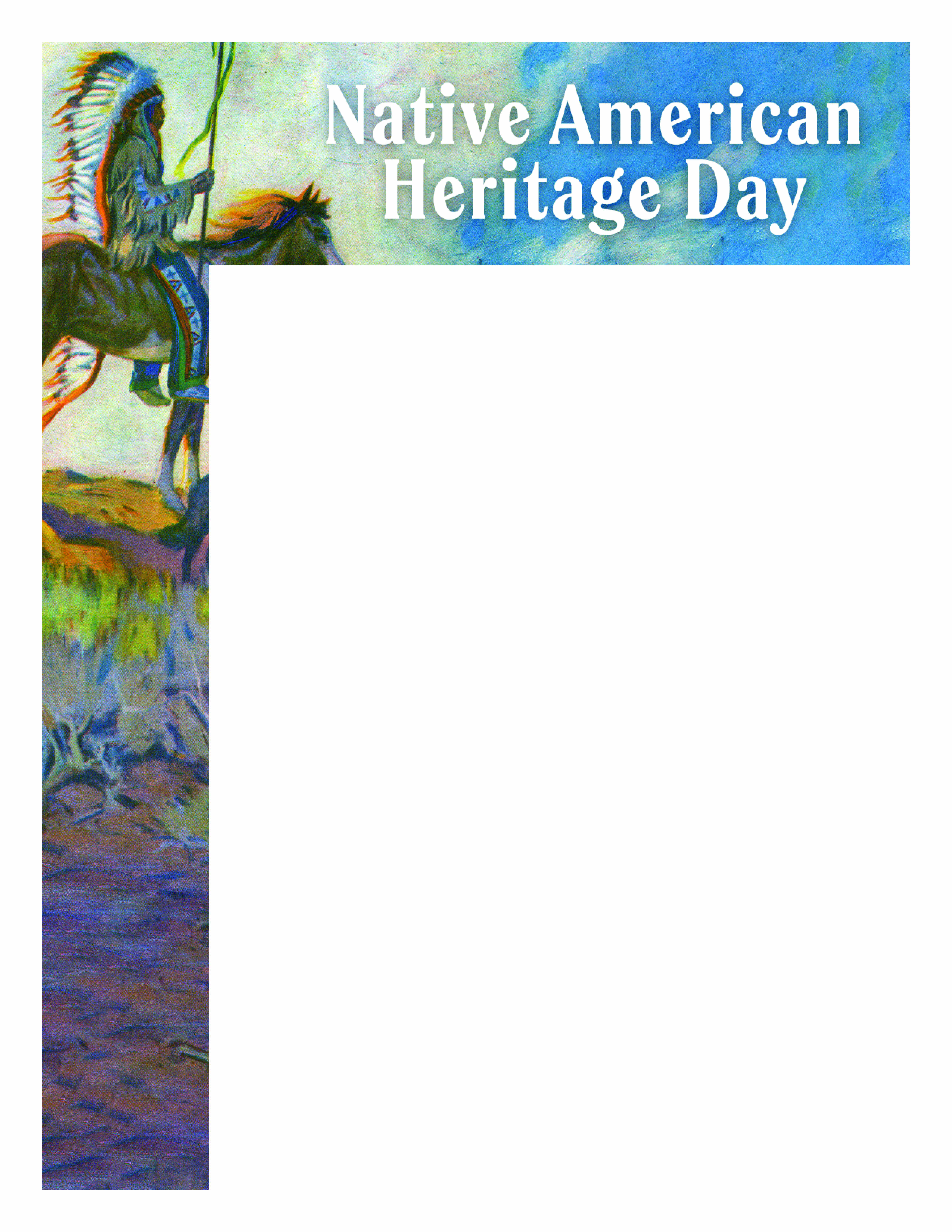 Native American Heritage Day - Horseback - Wrapper 1 Native American Heritage Day - Horseback - Wrapper
