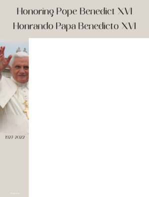 Pope Benedict XVI - Stand Firm in Faith - Bilingual Wrapper