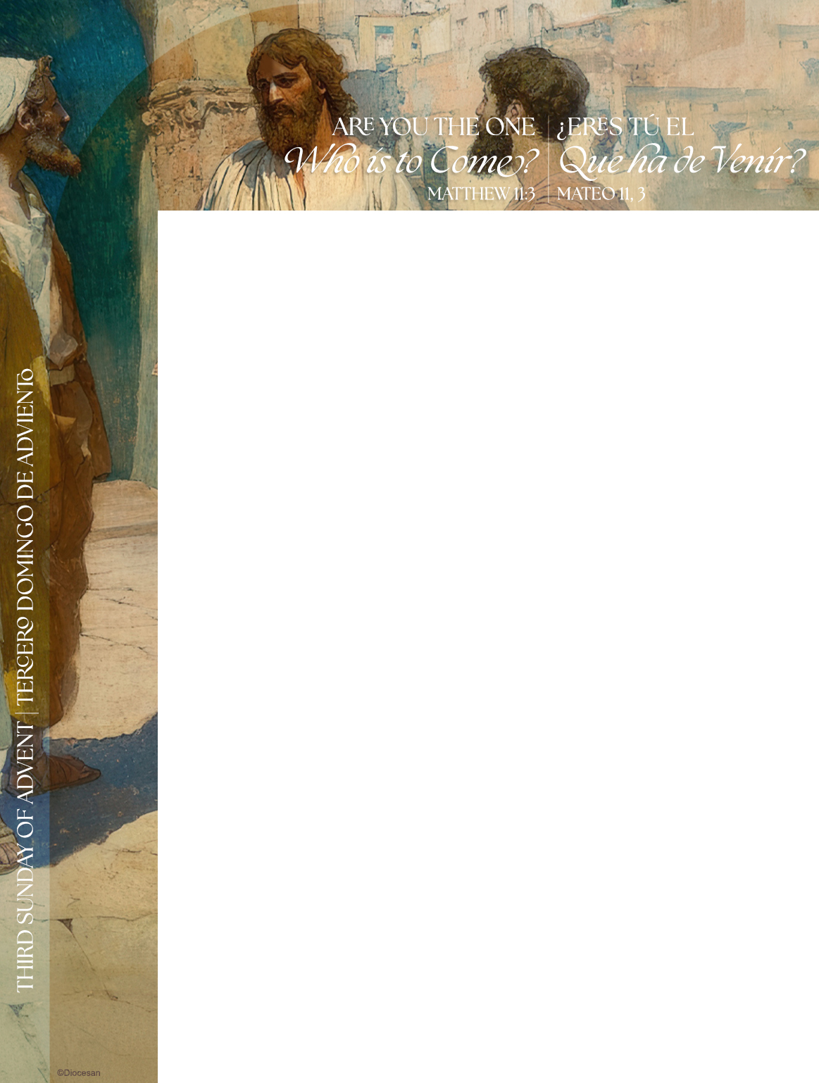 The One Who is to Come Advent Bilingual Wrapper 1 The One Who is to Come Advent Bilingual Wrapper