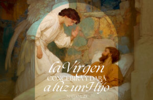 The Virgin Shall Bear a Son Advent Spanish Half Page