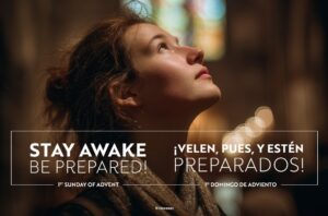Stay Awake, Be Prepared Advent Bilingual Half Page