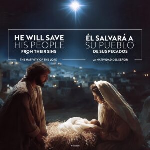 He Will Save His People Bilingual Square