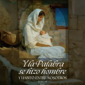 The Word Was Made Flesh Christmas Spanish Square