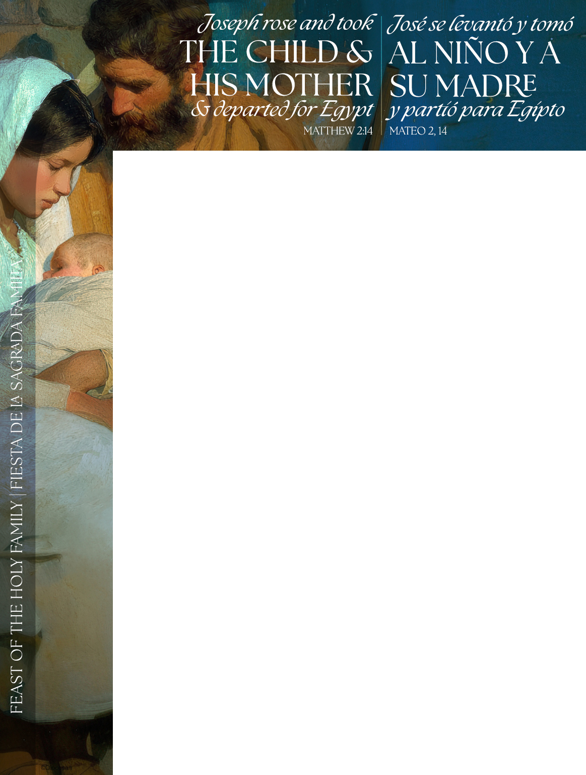 Joseph Took the Child and His Mother Holy Family Bilingual Wrapper 1 Joseph Took the Child and His Mother Holy Family Bilingual Wrapper