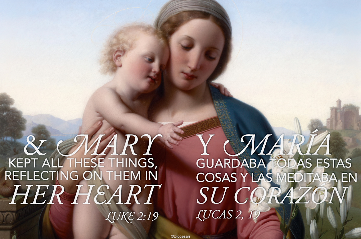 Mary Kept All These Things Mother of God Bilingual Half Page 1 Mary Kept All These Things Mother of God Bilingual Half Page