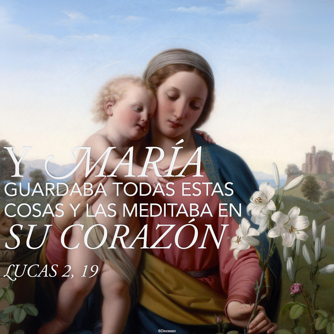 Mary Kept All These Things Mother of God Spanish Square 1 Mary Kept All These Things Mother of God Spanish Square