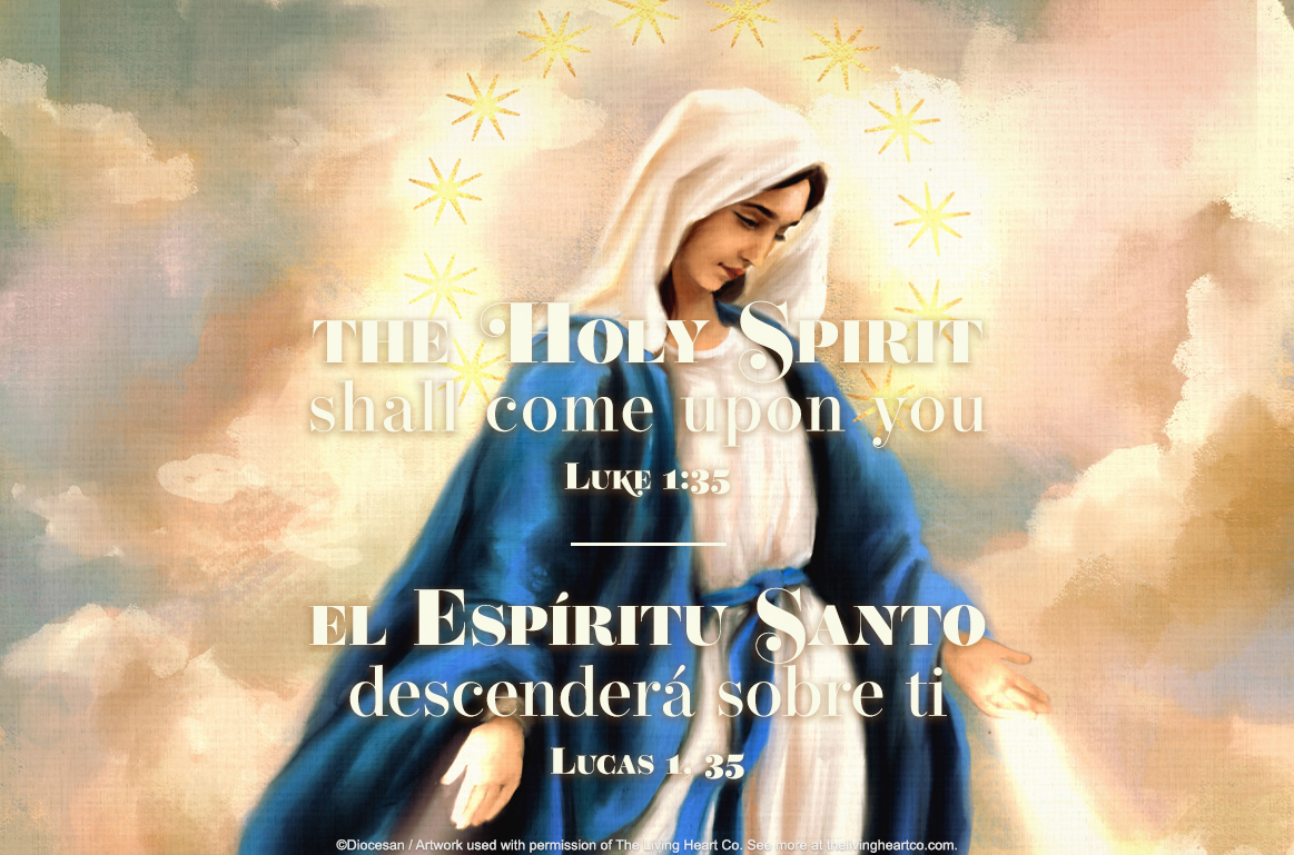 Immaculate Conception by The Living Heart Co Immaculate Conception by The Living Heart Co. Bilingual Half Page