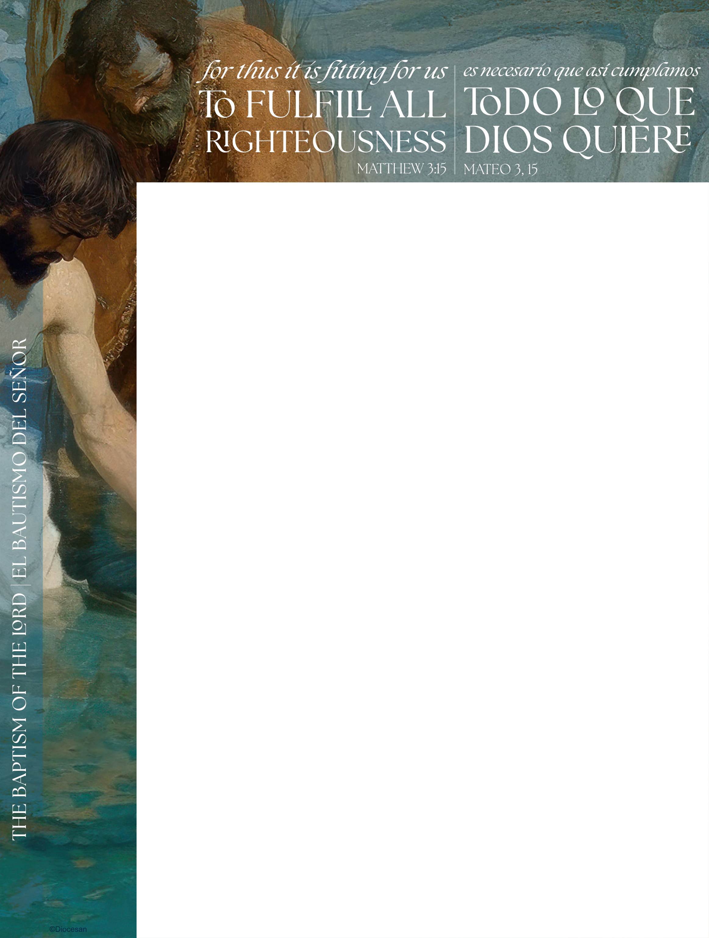 Baptism of the Lord to Fulfill All Righteousness Bilingual Wrapper 1 Baptism of the Lord to Fulfill All Righteousness Bilingual Wrapper