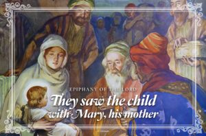 They Saw The Child. Epiphany Half Page