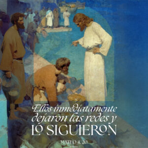 At Once They Followed Him Spanish Square