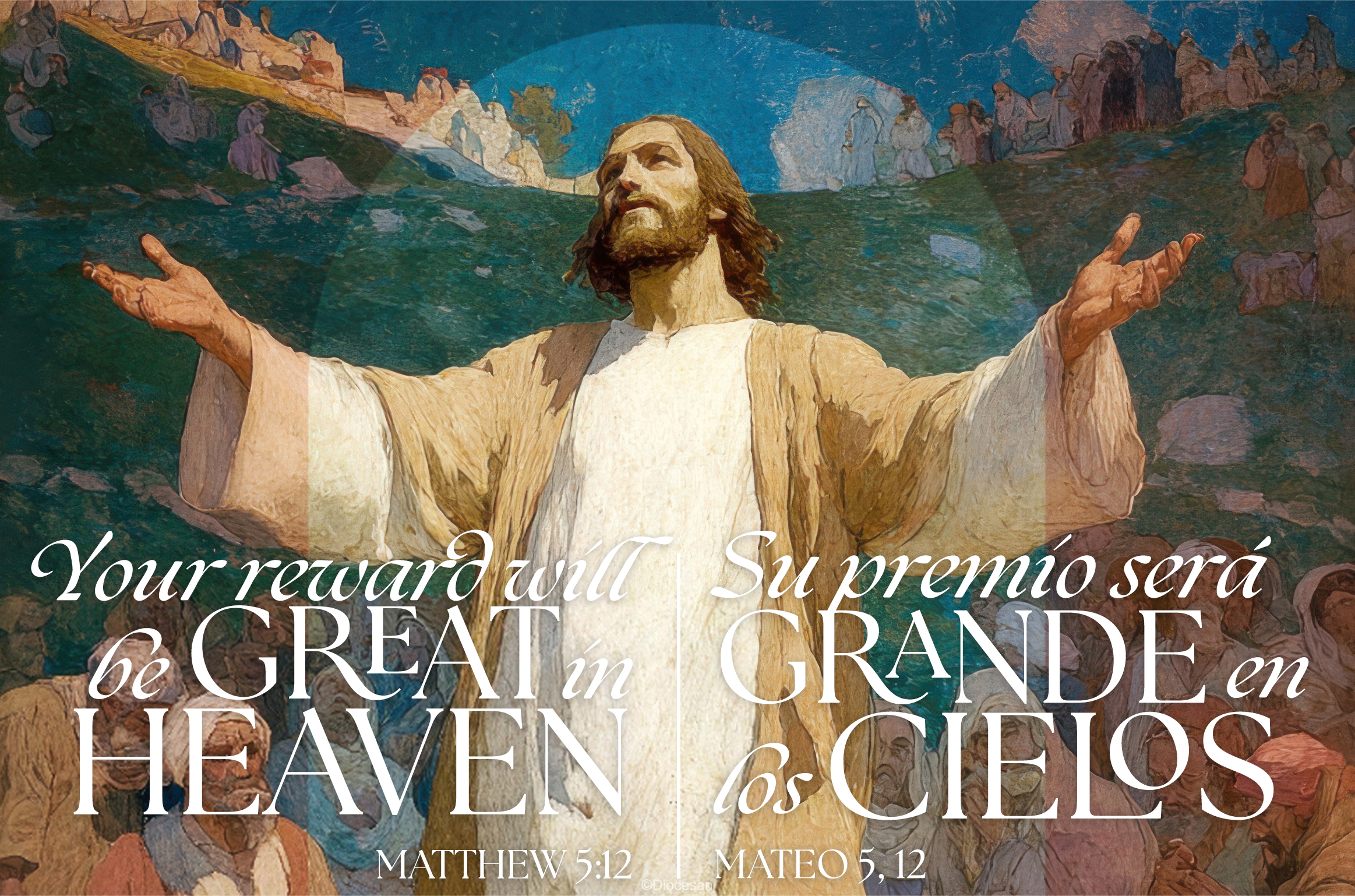 Your Reward Will Be Great in Heaven Bilingual Half Page 1 Your Reward Will Be Great in Heaven Bilingual Half Page