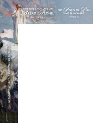 One Does Not Live On Bread Alone Lent Bilingual Wrapper