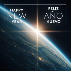 Happy New Year Bilingual Square