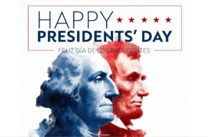 Presidents Day. Bilingual Half Page
