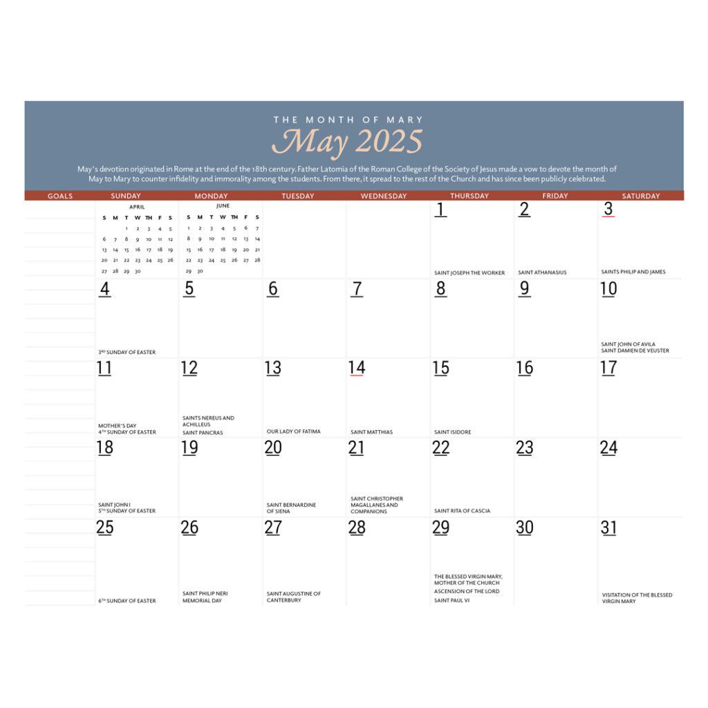 2025 Catholic Wall Calendar Diocesan