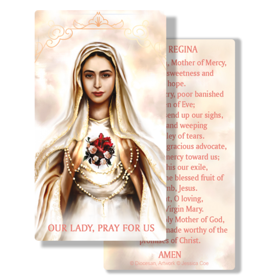 Beautiful and Pure – Our Lady of Fatima – Prayer Card – The Living ...
