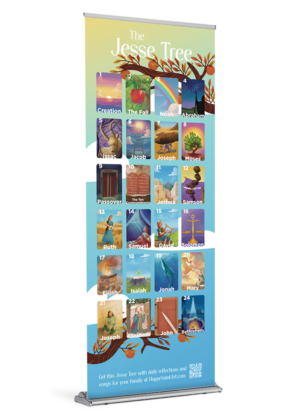 The Jesse Tree Advent Banner by Anna Morelli