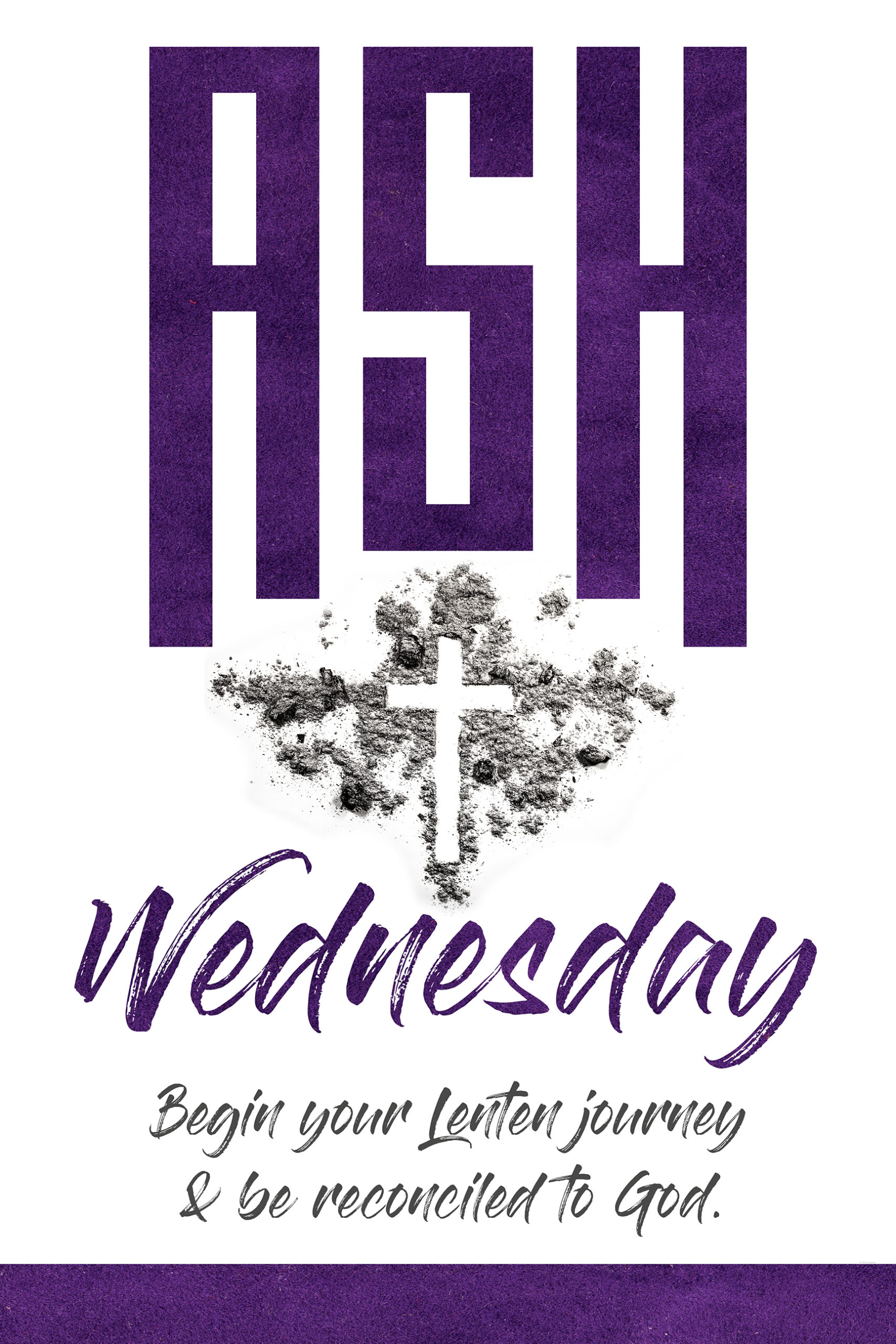 Ash Wednesday Reconciled to God Poster