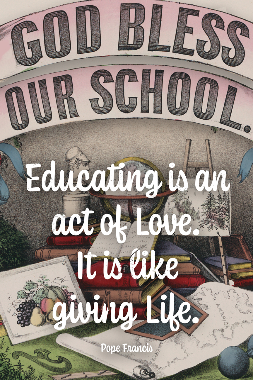 God Bless Our School - Back to School - Poster