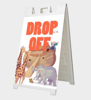 Drop Off - Noah's Ark<br>by Happy Saint Art <br>A-Frame
