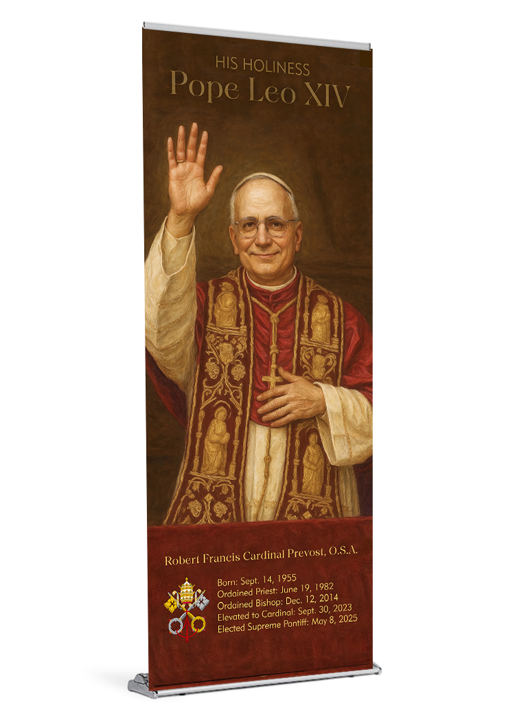 Pope Leo XIV Painting - Banner