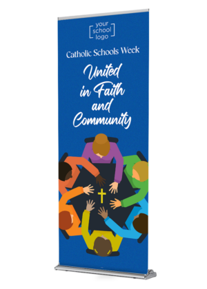 Catholic Schools Week Cross Banner<br>Customizable