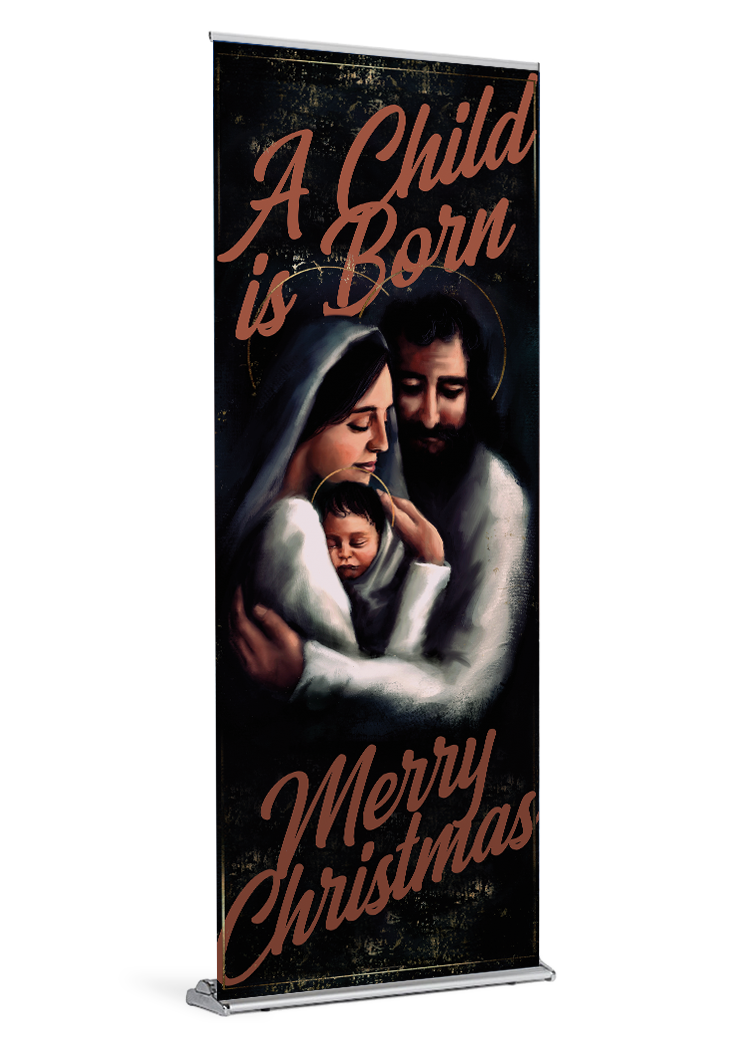 Holy Family Portrait <br>by Featured Artist <br>The Living Heart Co <br> Christmas Banner