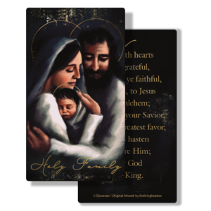 Holy Family Portrait - Prayer Card- The Living Heart Co
