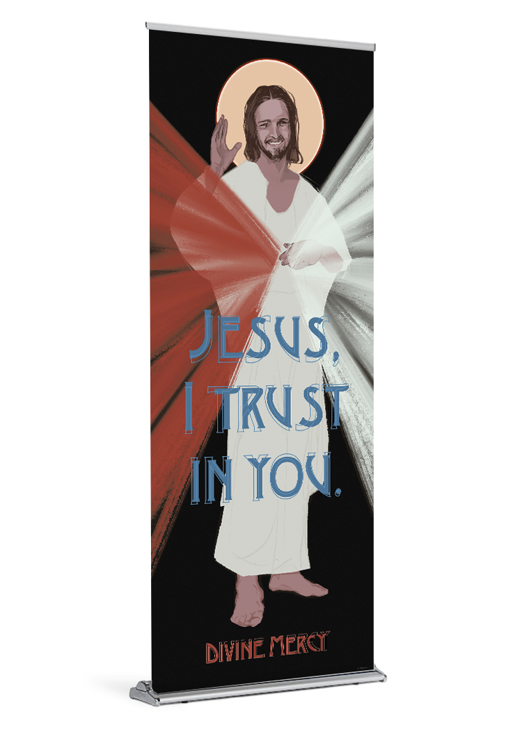 Divine Mercy Modern Painting Banner