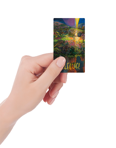 He is Not Here - ALLELUIA! Prayer Card <br>by Catholic Artist Jen Norton - Image 3