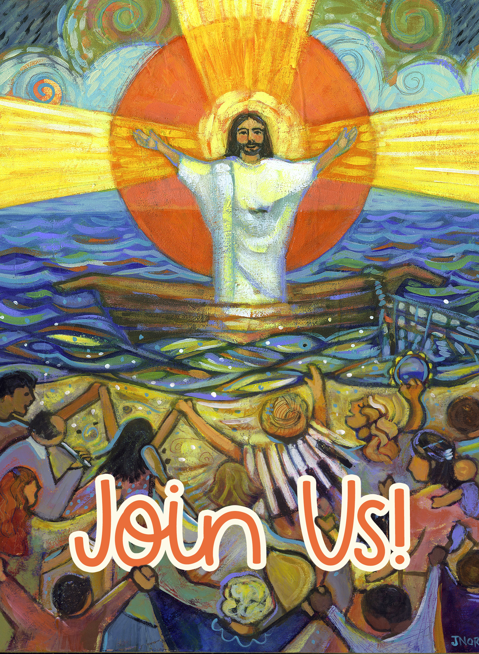 Join Us Postcard<br>by Catholic Artist Jen Norton