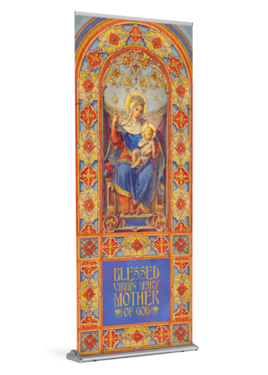 Vintage Floral <br>Mother of God <br>Banner