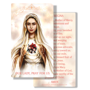 Beautiful and Pure - Our Lady of Fatima - Prayer Card - The Living Heart Co
