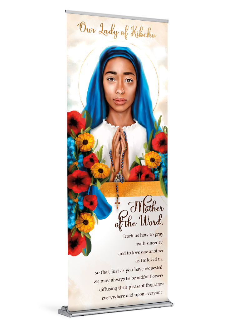 Our Lady of Kibeho <br>Banner by Featured Artist <br>The Living Heart Co