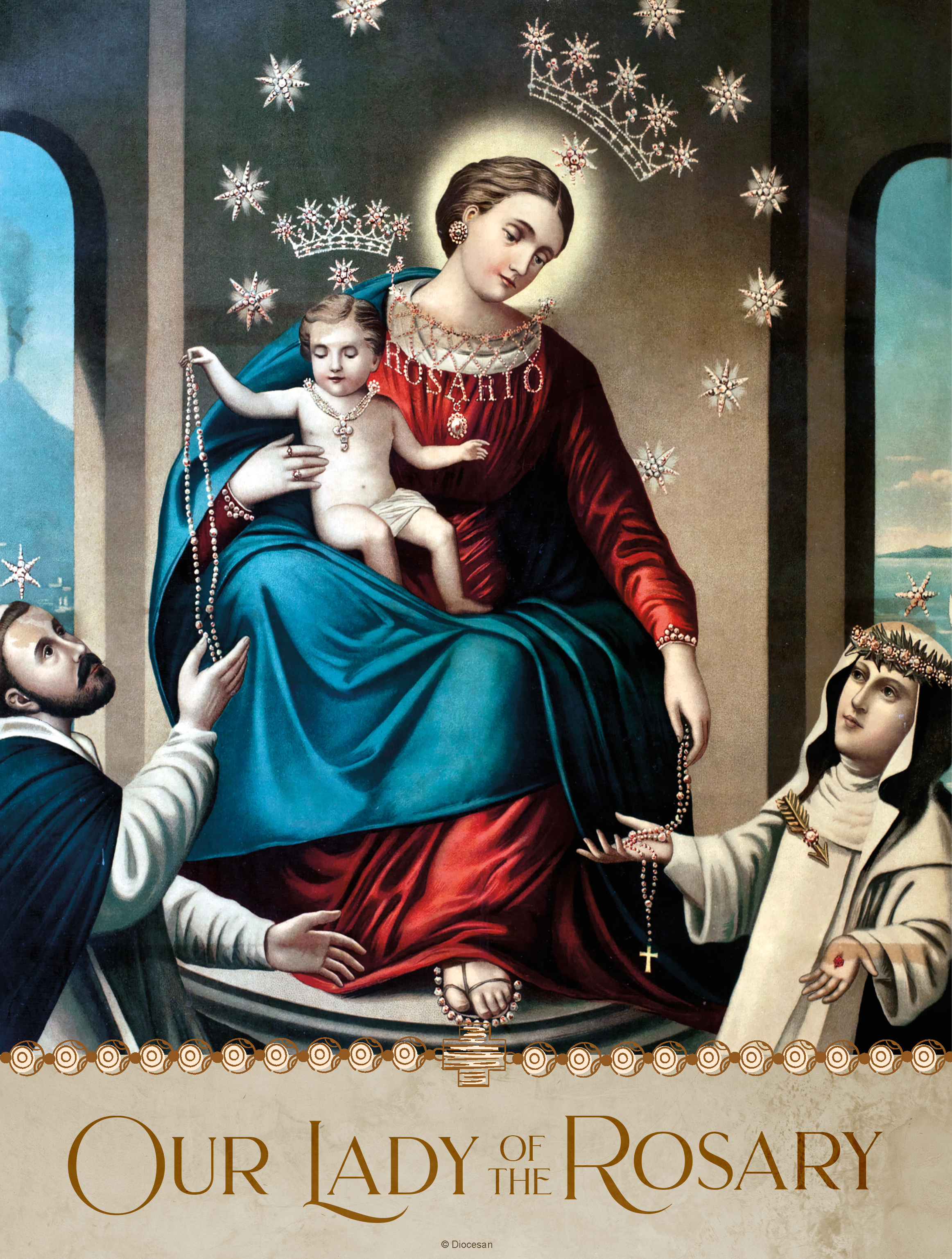 Our Lady of the Rosary <br>Mary, Full of Grace <br>Banner - Image 2