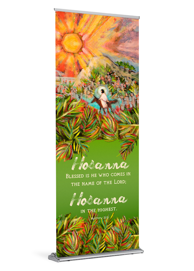 Hosanna in the Highest Banner by Catholic Artist Jen Norton